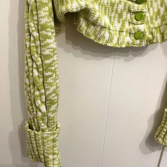 Cults Gaia Maressa Kiwi green off shoulder Bratz sweater M - Picture 7 of 12